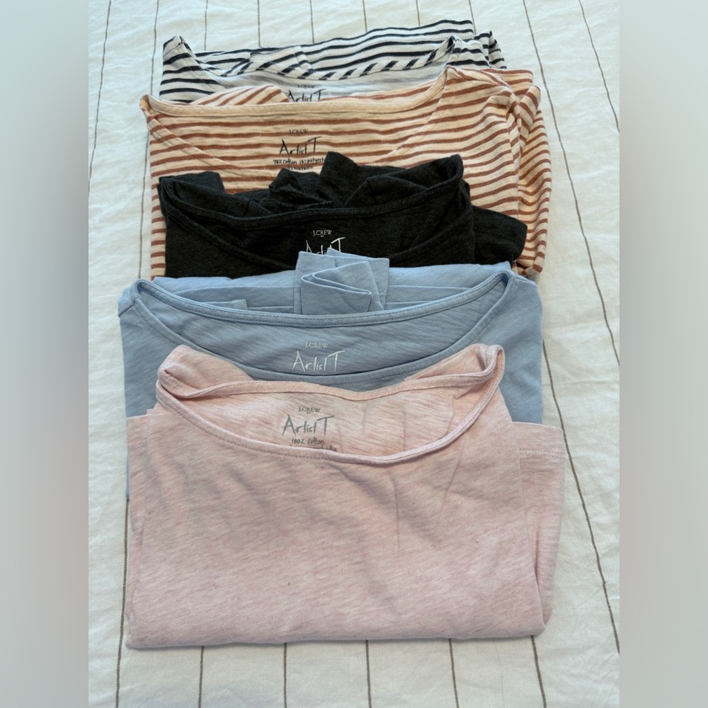 Bundle 5 J. Crew Artist T-Shirts M Long Sleeve